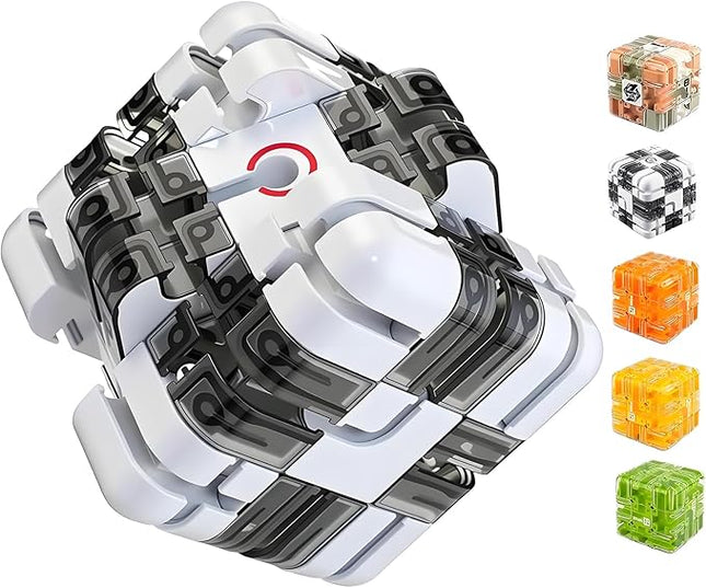 Large Labyrinth 3D Puzzles Maze Cube - Engaging Brain Teaser Toy, 3D Maze Magic Cube & Ball, High Difficulty Puzzle, Brain Training Puzzle, Pefect Gift for Adults Teens, Grey