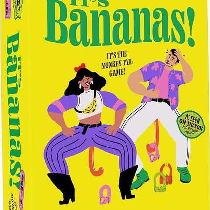 MCMILLER ENTERTAINMENT It’s Bananas! The Monkey Tail Game – Funny Family & Party Game for Kids & Adults | Hilarious Gift for Birthday, Christmas, Bachelorette, Thanksgiving, White Elephant