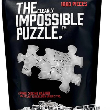 The Clearly Impossible Puzzle 100, 200, 500, 1000 Pieces Hard Puzzle for Adults Cool Difficult Puzzles Clear Hardest Puzzle - Difficult Funny Puzzle for Adults (1000 Piece)