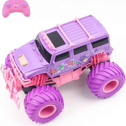 1:16 Scale RC Cars - All-Terrain Off-Road Monster Truck & Hummer, 2.4GHz Remote Control Vehicle Toys for Girls Ages 6-12 (Pink/Purple) | Box Included