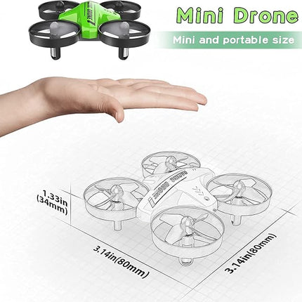 Mini Drone Easy to Fly Drone for Kids & Beginners, Indoor Outdoor Nano RC Helicopter Quadcopter with Auto Hovering, Headless Mode, Remote Control, Children's Day Gift for Boys Girls -Green