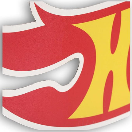 Mattel Hot Wheels Flame Logo Metal Sign - Large Hot Wheels Sign for Kids' Bedroom, Man Cave or Garage