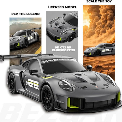 BEZGAR Porsche Remote Control Car - Officially Licensed Porsche 911 GT2 RS Toy Car 1:24 Porsche RC Car Model Vehicle Gift for Boys,Girls,Teens and Adults