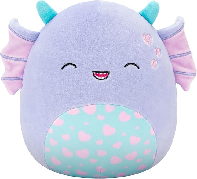 Squishmallows Original 8in Strobe The Purple Swamp Monster with Hearts – Official Jazwares Valentine Plush (Little)