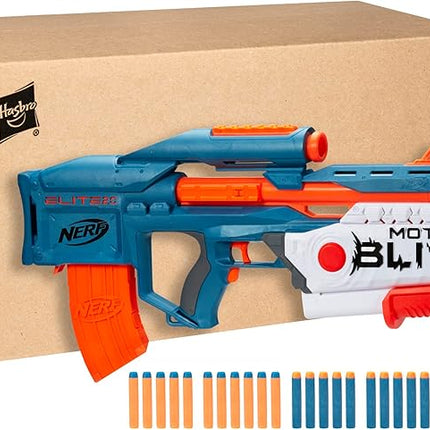 Nerf Elite 2.0 Motoblitz Blaster with Scope, Motorized 10-Dart Blasting, Airblitz 6 Darts, Outdoor Toys for 8 Year Old Boys & Girls