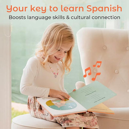 Cali's Books Spanish Book for Toddlers 1-3 - Musical Books for Kids, Interactive Baby Sound Book, Educational Song Learning Toys, Bilingual Music Toy for Babies, Libros para ninos en Espanol