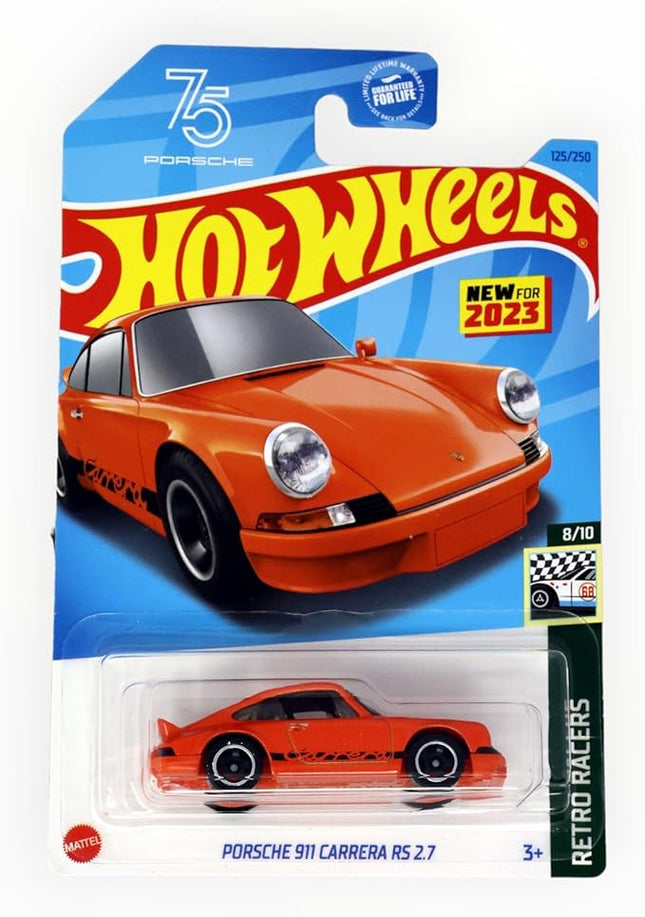 Hot Wheels Porsche 911 Carrera RS 2.7, Retro Racers 8/10 [Orange] 125/250