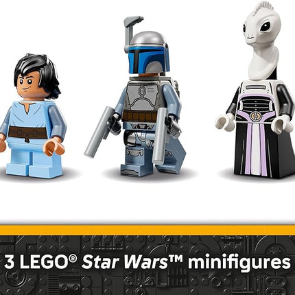 LEGO Star Wars: Attack of The Clones Jango Fett's Starship Building Toy - Pretend Play Set for Boys & Girls, Ages 9+ - Collectible Model Kit & Kids Room Decor - Gift for Birthdays - 75433