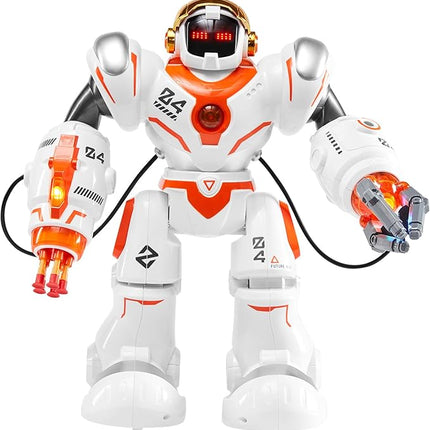 VEVOR RC Robot Toys for Kids, Battle Mode Programmable Remote Control Smart Robot with Bullets, Interactive Walking Dancing Robot for Age 3+ Year Old Boys Girls Birthday Gift Present