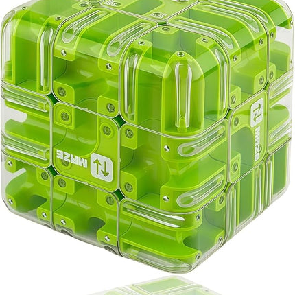 Large Labyrinth 3D Puzzle Maze Cube - Engaging Brain Teaser Toy (Green)