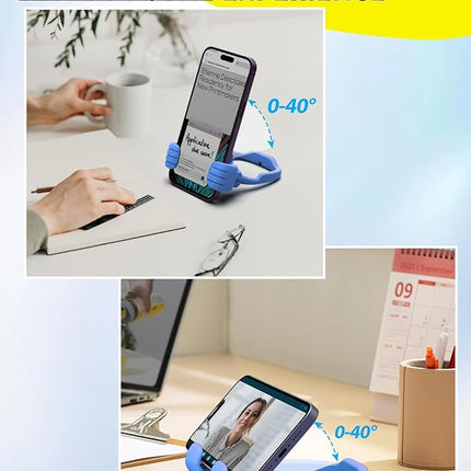 Stocking Stuffers for Teens Boys Men: Cell Phone Stand Flexible Thumbs Up Lazy Cellphone Holder for Desk Hand Funny Christmas Ideas Gifts for Women Adults Husband Him Kids Dad Cool Stuff Gadgets