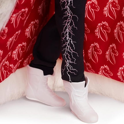 Barbie The Movie Collectible Ken Doll Wearing Big Faux Fur Coat and Black Fringe Vest with Bandana