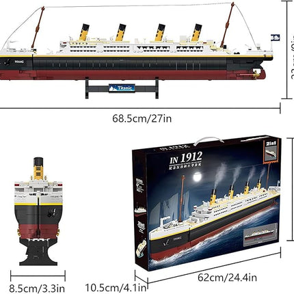 Titanic Building Blocks Set, Toy Ship Model Kit, Building Bricks Sets for Adults or Kids 6 Year Old, Compatible with Major Brands, 2022 Pieces Gift for Christmas Boys Girls Adults (2022pcs)