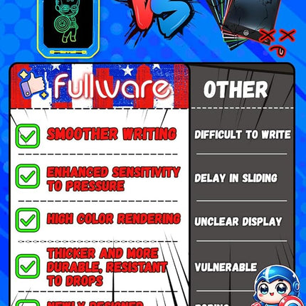 LCD Writing Tablet for Kids 10 Inch Mech Iron Hero for Toddler 3 4 5 6 7 8 - Paint, Doodle Board, Drawing Pad - Travel Toys, Road Trip Car Activities, Birthday Christmas Gift Boys & Man