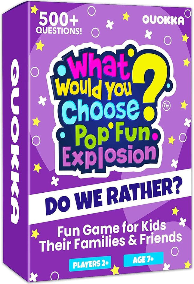 QUOKKA Pop Culture Card Game for Teens, Kids, Adults – 500+ Trendy Questions About Music, Movies & Internet Fun | What Would You Choose Challenge | Funny Party & Family Night Game, Travel & Sleepovers