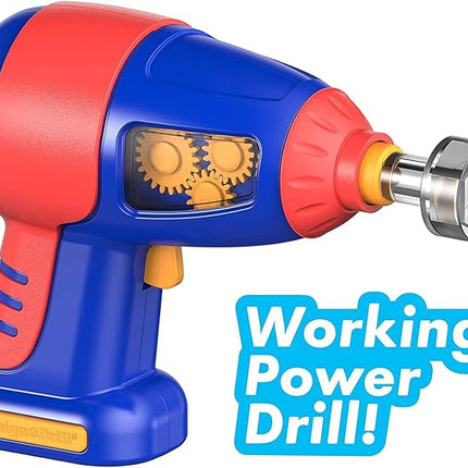 Educational Insights Design & Drill Bolt Buddies Police Motorcycle - Construction Toys & Toddler Tools, Kids Tool Set with Real Electric Drill Toy, Take Apart STEM Set, Building Kits for Ages 3+