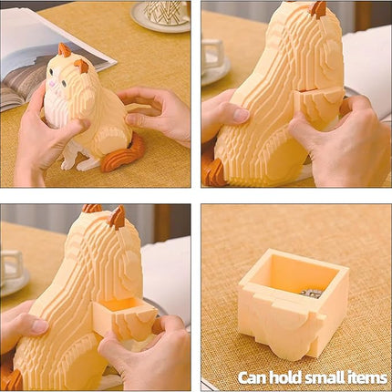 Animal Cat Series Pet Ragdoll Cat Building Block Kits - Secret Small Storage Box Inside! Ideal Toy for Cat Lovers, Kids & Adults