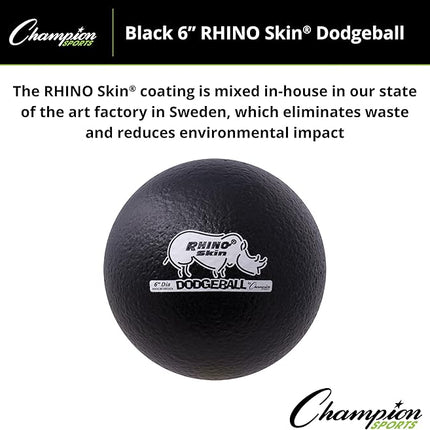 Champion Sports® Rhino Skin® Low Bounce Dodgeball Sets & Singles for Playground, PE, Backyard & League Games – Team Sports Equipment for Youth & Adults