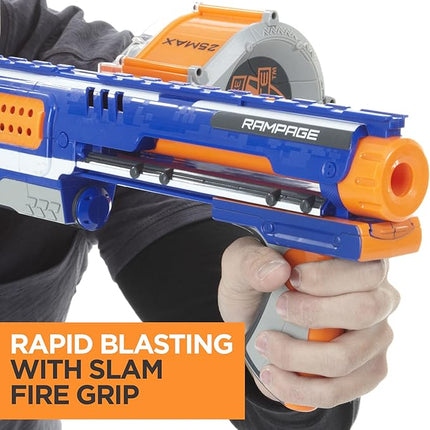 NERF Rampage N-Strike Elite Toy Blaster with 25 Dart Drum Slam Fire for Kids, Teens, & Adults (Amazon Exclusive)