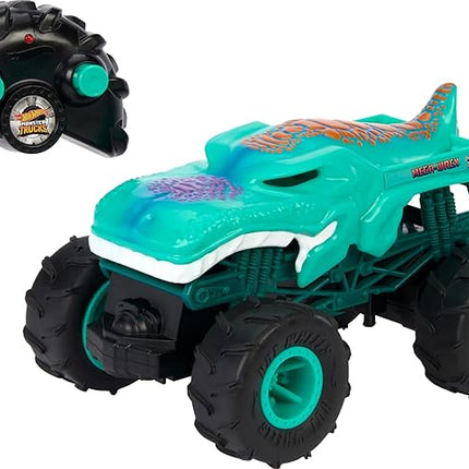 Hot Wheels Monster Trucks Mega-Wrex Battery-Powered RC Truck with All-Terrain Tires