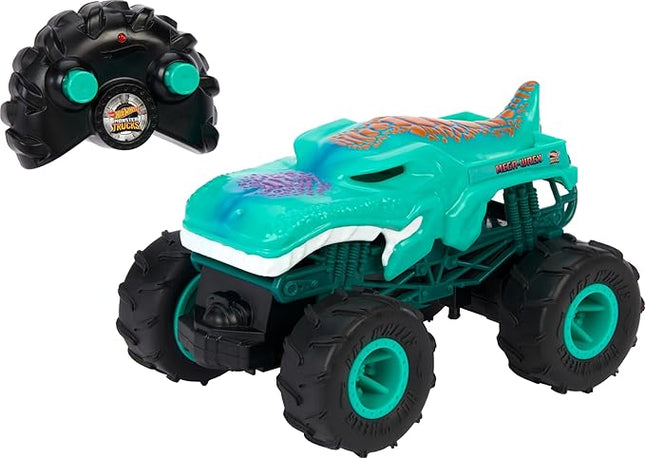 Hot Wheels Monster Trucks Mega-Wrex Battery-Powered RC Truck with All-Terrain Tires