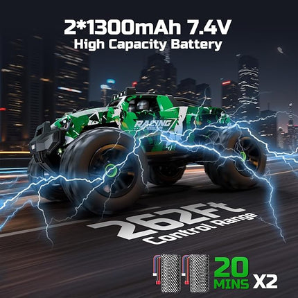 Remote Control Car RC Cars Truck for Adults Boys Age 8-12 Kids, 36KMH 1:18, All Terrain 4X4 High Speed Fast Off-Road Electric Vehicle,Full Proportional Synchronous Control System 2.4GHz