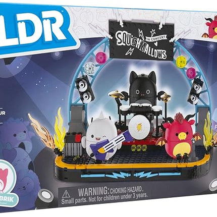 BLDR Squishmallows 375-piece Squish Tour Concert Building Set 0051 - Includes Squishmallows Buildable Figures Emily, Gordon, and Jarik