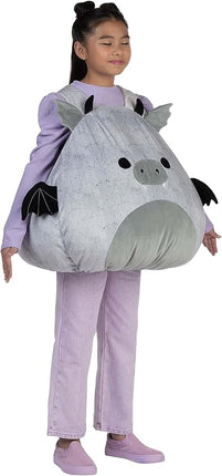 Kids Gio the Gargoyle Squishmallows Costume | Halloween Plush Tunic with Wings, Embroidered Details