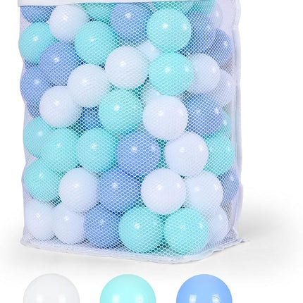 Ball Pit Balls Pack of 100 200 500 - Star and Round Set BPA Free Phthalate Free Non-Toxic Crush Proof Play Balls Soft Plastic Balls for Toddlers Baby Kids Birthday Pool Tent Party
