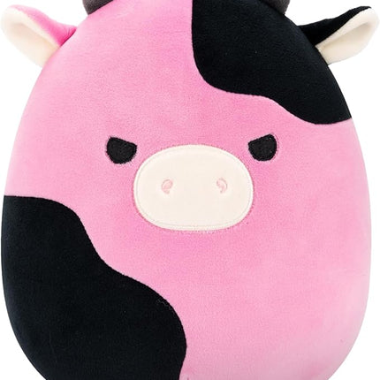 Squishmallows Original 8in Pollyanna The Black and Pink Cow – Official Jazwares Plush (Little)