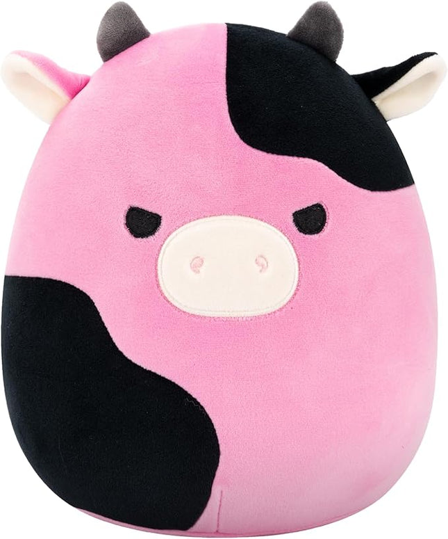 Squishmallows Original 8in Pollyanna The Black and Pink Cow – Official Jazwares Plush (Little)