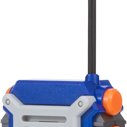 Nerf Walkie Talkie for Kids Fun at The Touch of A Button, Set of 2, 1000' Range by Sakar, Rugged Pair Battery Powered Gray Blue & Orange