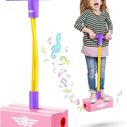 CUUGO LET'S GO! CG Jumping Promotes Growing Taller- Pogo Stick Foam Pogo Jumper for Kids, Toys for 3-12 Year Old Boys Girls Outdoor Toys Indoor Toys Fun Gifts Christmas Stocking Stuffers Gifts