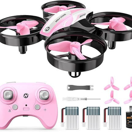 Holy Stone HS210 Mini Drone for Kids 8-12 and Beginners, RC Nano Quadcopter Indoor Drone with Circle Fly, Auto Hovering, 3D Flip, and Headless Mode, Great Gift Toy for Boys and Girls, Pink