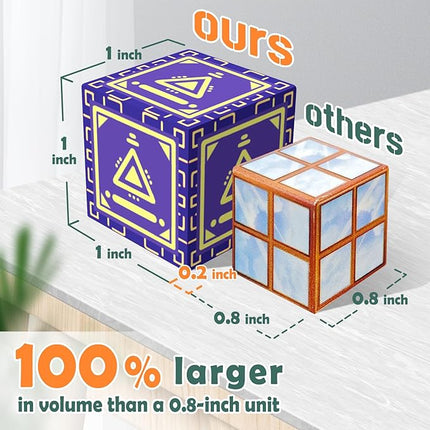 1inch Magnetic Blocks(Safer),Magnetic Building Blocks,Magnetic Cubes Building Blocks Toys for Halloween Christmas Birthday Gift - STEM Sensory Toys for 3+ Years Old Girl Boys