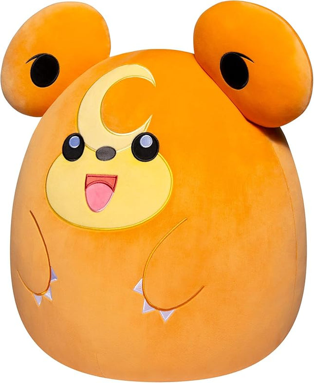 Squishmallows Pokemon 14-Inch Teddiursa Plush - Add Teddiursa to Your Squad, Ultrasoft Stuffed Animal Medium Рlush, Official Kelly Toy Ⲣlush
