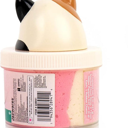 Original Squishmallows Cam The Cat Premium Cloud Slime, Coconut-Scented, 8 oz., Storage Container with Figurine Topper, Rubber Charm, Goodie Bags Stuffers, Kids Party Favors, Sensory Toys