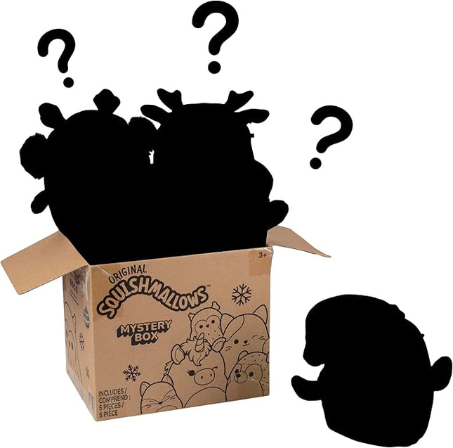 Squishmallows Original 5-Inch Christmas Mystery Box 5 Pack - Official Jazwares Plush - Includes Various Holiday Plush - Collectible Soft & Squishy Mini Stuffed Animal Toy - Gift for Kids, Girls & Boys