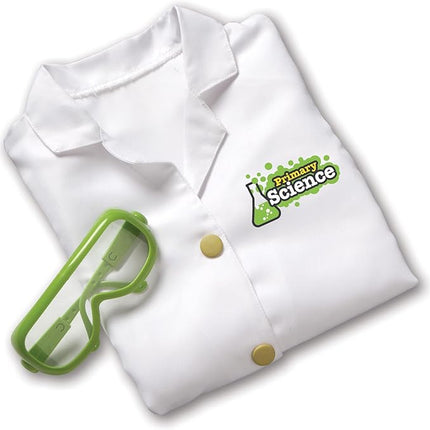 Learning Resources Primary Science Lab Gear - Kids Lab Coat and Goggles, Pretend Play Scientist Gear and Career Costumes for Kids, Mad Scientist Costume, Toddler Dress-Up Set, STEM Play, Ages 3-6
