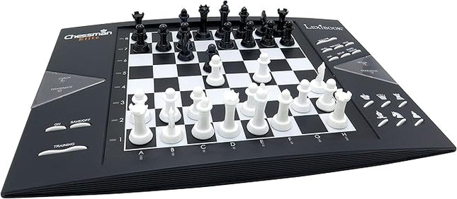 Lexibook Chessman® Elite Interactive Electronic Chess Game +, 64 Levels of Difficulty, LEDs, Family Child Board Game, Black/White, CG1300US