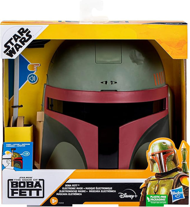 STAR WARS Boba Fett Electronic Mask with Sound Effects, Toys for 5 Year Old Boys and Girls