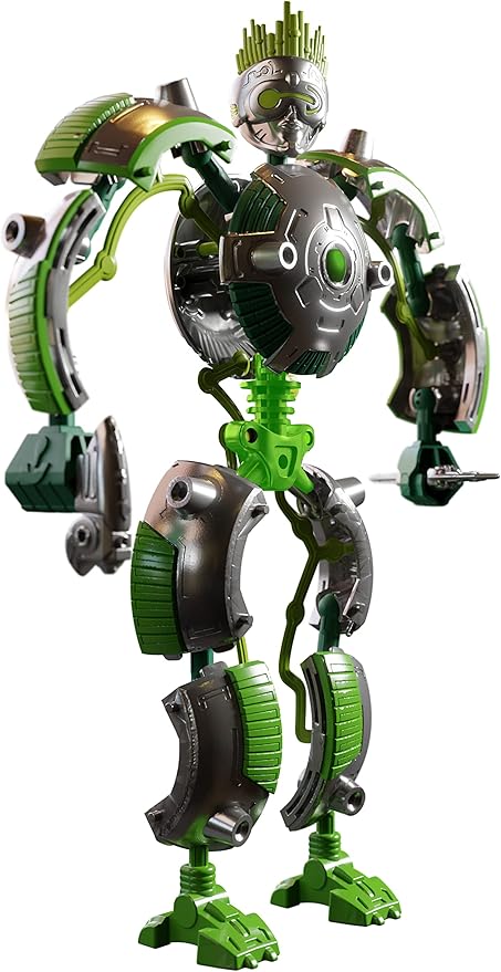 Giga Bots - FRAGBOT | Energy Core Transforms Into 13 Inch Action Figure | Combat Specialist | Unique Toy Combat Attachments and Skills | Includes 33 Buildable Pieces