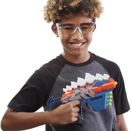 Nerf DinoSquad Stego-Smash Dart Blaster, 5 Nerf Elite Darts, Kids Outdoor Toys, Dinosaur Toys for 8 Year Old Boys and Girls and Up, Stegosaurus Dinosaur Design