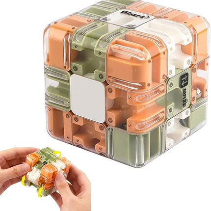 Large Labyrinth 3D Puzzles Maze Cube - Engaging Brain Teaser Toy, 3D Magic Cube Maze Ball Puzzle, Spatial Awareness Brain Training Puzzle Toy for Stress Relief and Cultivate Logical Thinking (1 Pcs)