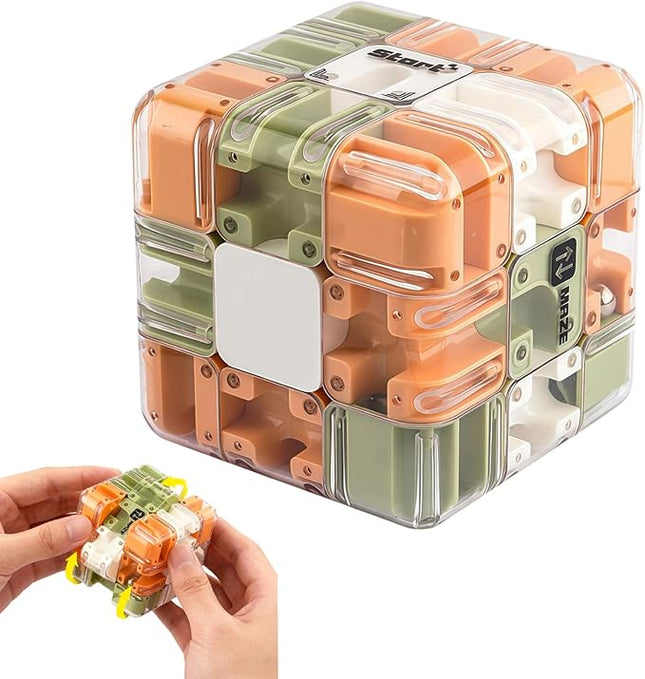 Large Labyrinth 3D Puzzles Maze Cube - Engaging Brain Teaser Toy, 3D Magic Cube Maze Ball Puzzle, Spatial Awareness Brain Training Puzzle Toy for Stress Relief and Cultivate Logical Thinking (1 Pcs)