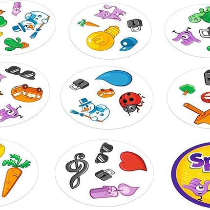 Spot It! Giant Card Game - Oversized Matching with 4 Exclusive Mini-Games, Fast-Paced Family Game for Kids & Adults, Ages 6+, 2-12 Players, 15 Minute Playtime, Made by Zygomatic