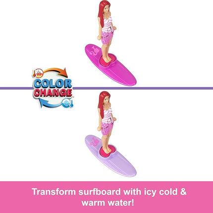 Barbie Mini BarbieLand 4-Pack Doll & Toy Vehicle Set with 4 1 1/2-inch Dolls & 4 Iconic Toy Vehicles with Color-Change Surprise