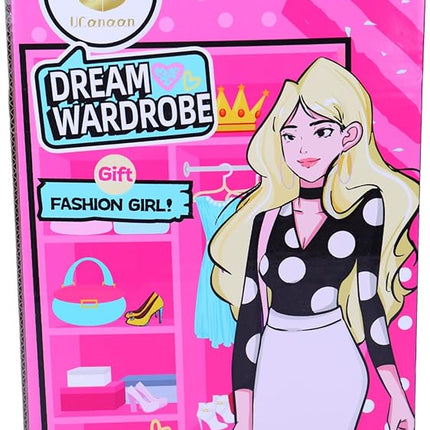 UCanaan Girl Doll and Closet Set with Doll Clothes and Accessories Items Including Fashion Dolls, Dressand Many Other Accessories (Refer Picture Shows)，Best Gitfs for Girls Christmas Birthday