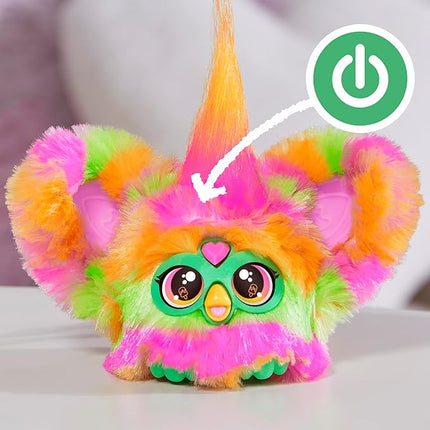 Furby Furblets Par-Tay Mini Friend, 45+ Sounds, Disco Music, Speaks Only Furbish, Electronic Plush Toys for Girls & Boys, Interactive Pets, Multicolor, 6+