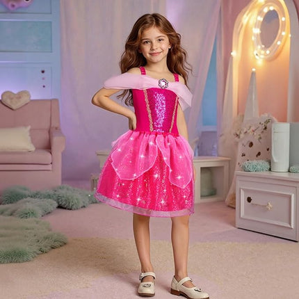 Meland Princess Dress Up - Dress Up Clothes for Girls with Toys,Christmas Birthday Gift for Toddler Girls 3,4,5,6,7,8 Years